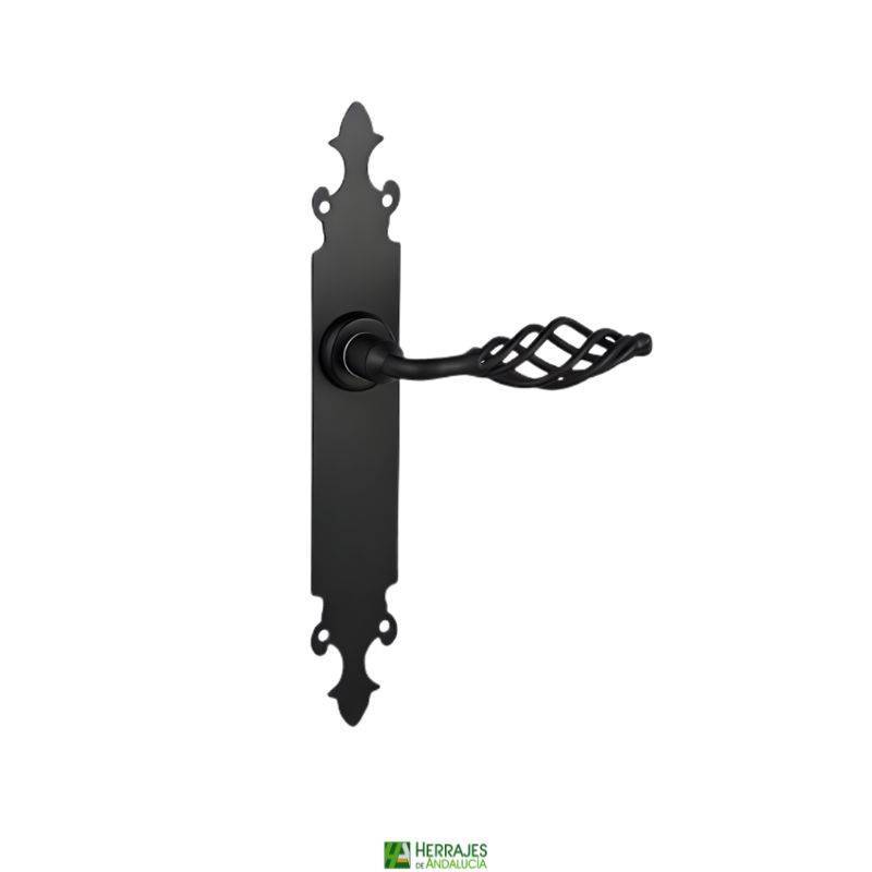 Manivela castellana hierro forjado negro | Herrajes de Andalucía