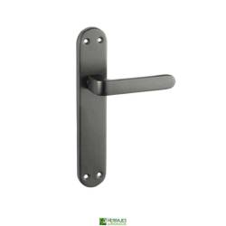 Manivela NORA placa aluminio negro | Herrajes de Andalucía