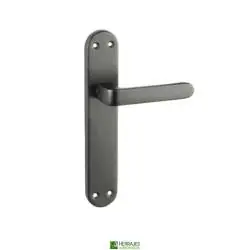 Manivela NORA placa aluminio negro | Herrajes de Andalucía