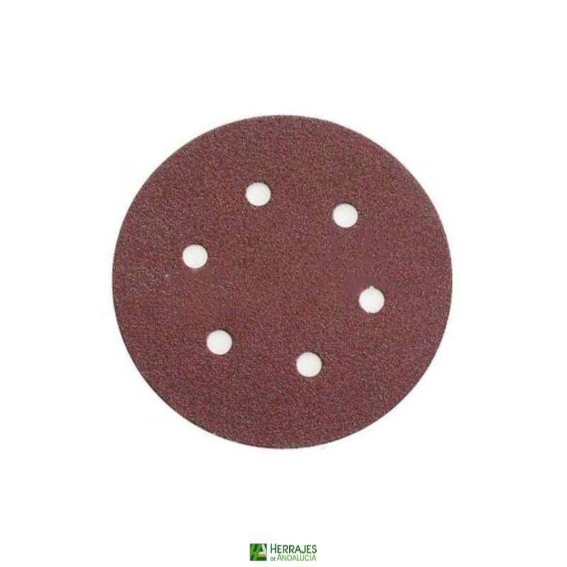 Disco de lija velcro 125 mm grano P-220 | Herrajes de Andalucía