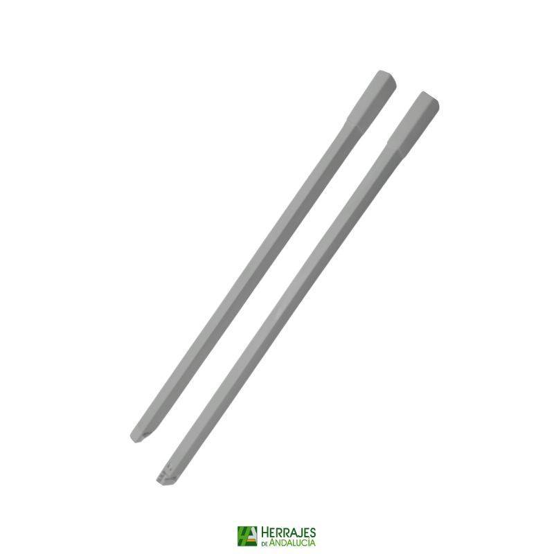 Juego Varillas cuadrada superior 500mm gris HI-PLUS | Herrajes de Andalucía