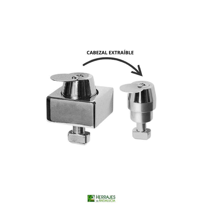 Candado puerta enrollable con llave de puntos | Herrajes de Andalucía