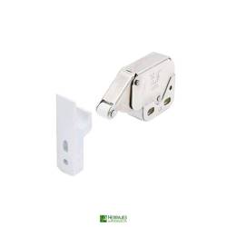 Golpete cierre mini latch 35x25mm blanco | Herrajes de Andalucía