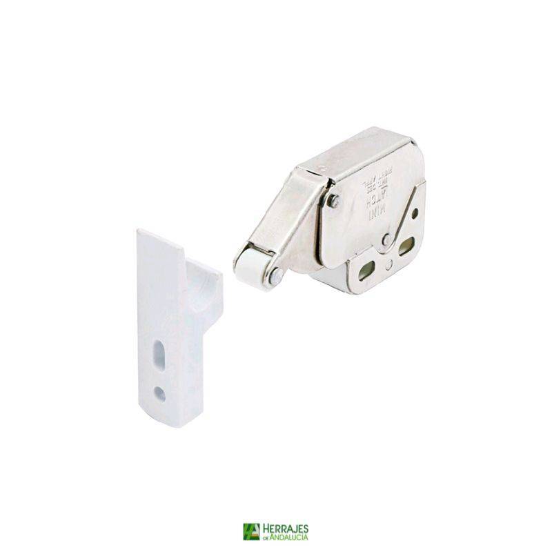 Golpete cierre mini latch 35x25mm blanco | Herrajes de Andalucía