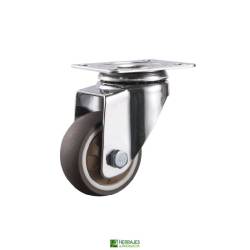 Rueda giratoria goma con base 50mm hasta 50kg | Herrajes de Andalucía