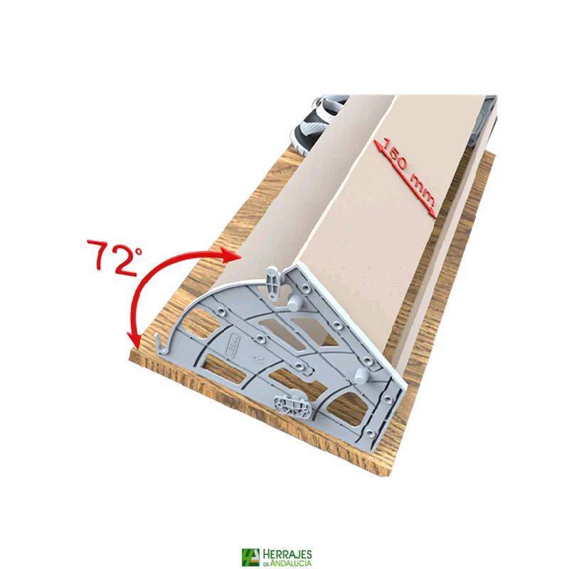 Bases Zapatero Doble 72º Antracita | Herrajes de Andalucía