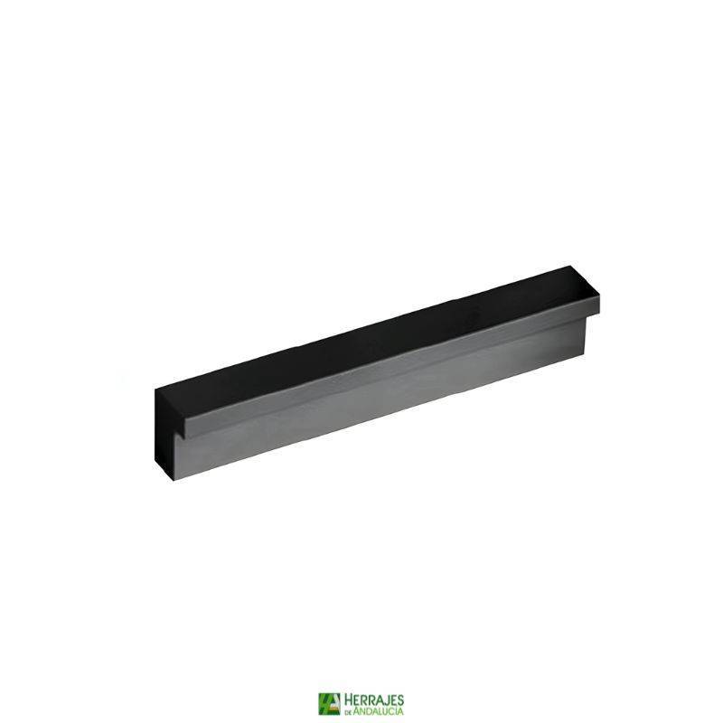 Tirador Mueble Erix 160mm grosor 18mm negro | Herrajes de Andalucía