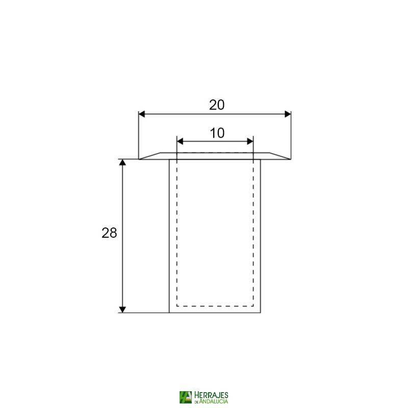 Dedal de Embutir 475 Ø10 Níquel | Herrajes de Andalucía