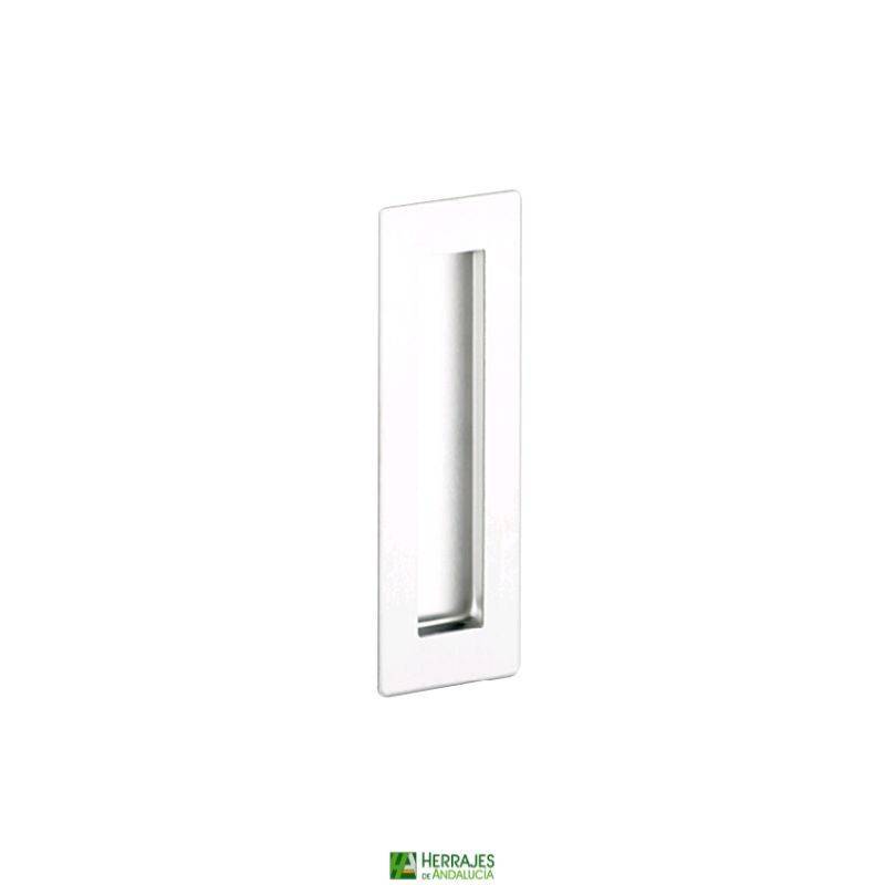 Tirador Embutir Blanco 150x50 SS4 | Herrajes de Andalucía