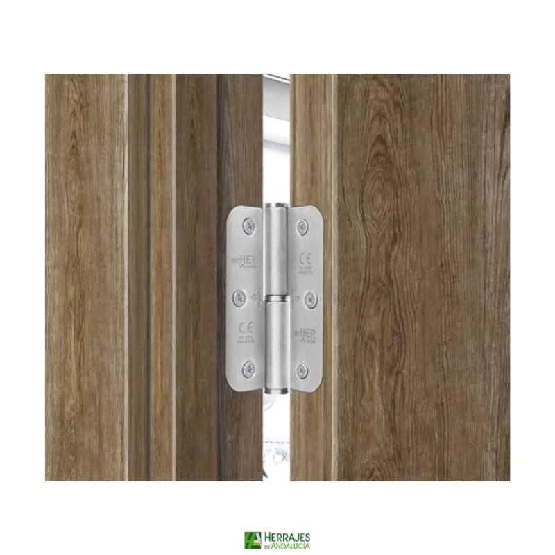 Bisagra 9065CRC SS1 PVD IZQ latón satinado | Herrajes de Andalucía