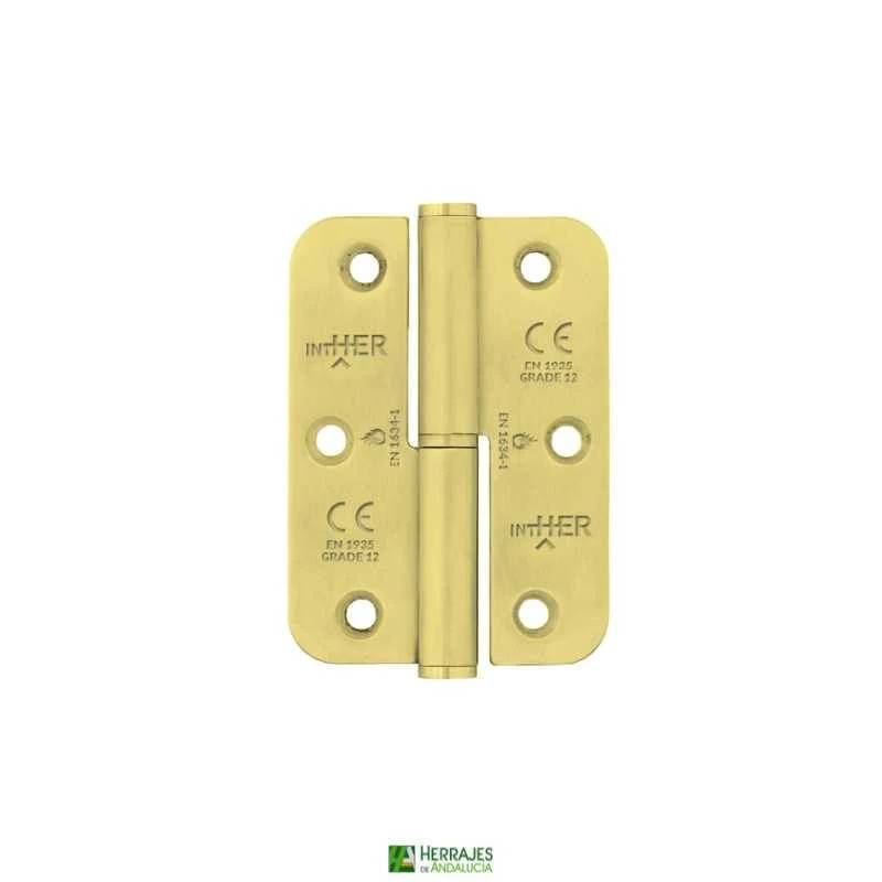 Bisagra 9065CRC SS1 PVD IZQ latón satinado | Herrajes de Andalucía