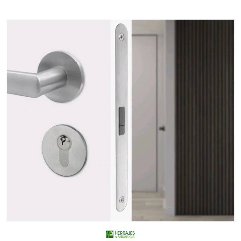 Cerradura B-SMART entrada 50mm eje 85mm latón satinado | Herrajes de Andalucía