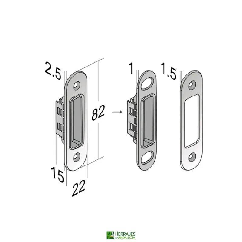 Cerradura B-SMART entrada 50mm eje 85mm latón satinado | Herrajes de Andalucía