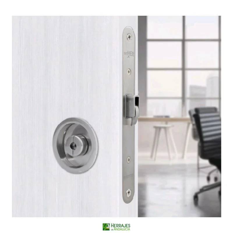 Cerradura Corredera Modelo 202 Níquel | Herrajes Andalucía