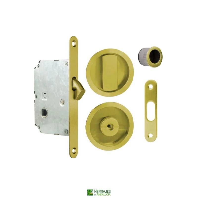 Kit corredera condena 50mm latón | Herrajes Andalucía