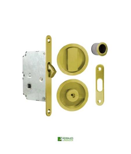 Kit corredera condena 50mm latón | Herrajes Andalucía