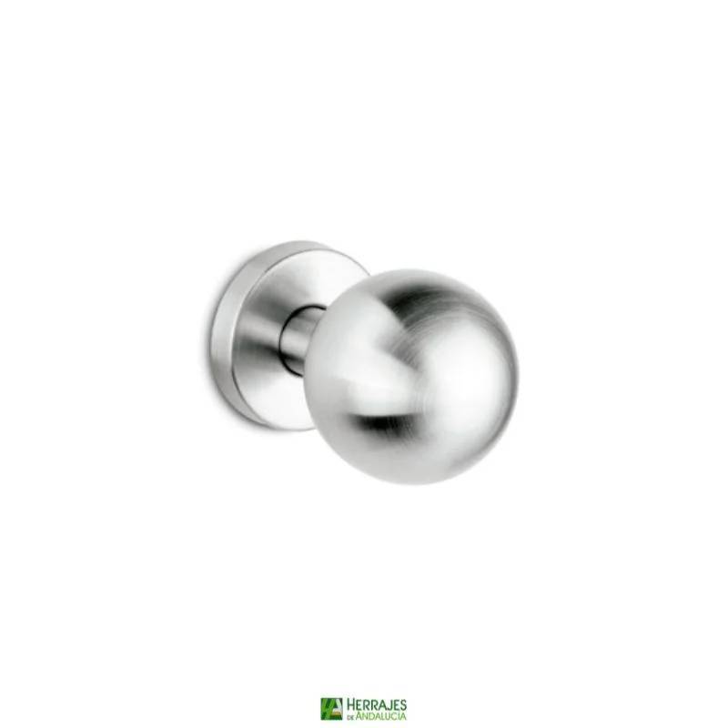 Pomo bola puerta entrada inox Ø60 | Herrajes de Andalucía