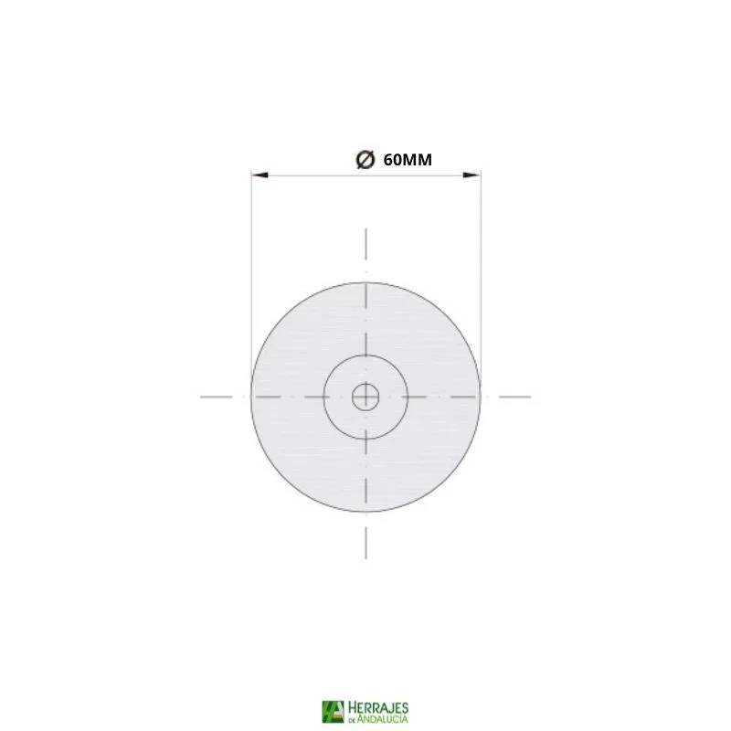 Pomo bola puerta entrada inox Ø60 | Herrajes de Andalucía