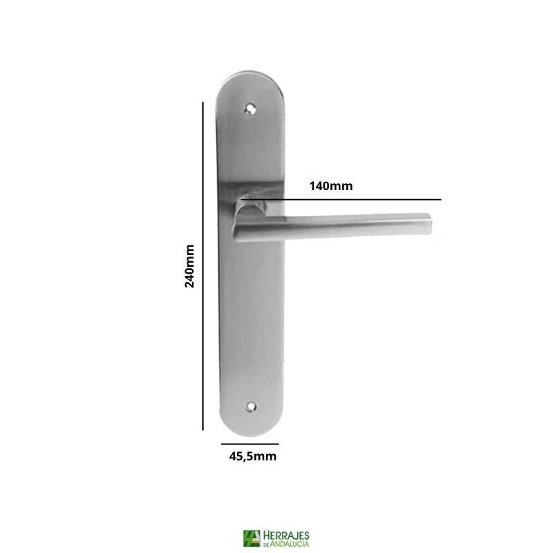 Manivela Rental 240x45,5mm Níquel Satinado | Herrajes de Andalucía