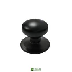 Pomo Puerta redondo Exterior Negro | Herrajes de Andalucía