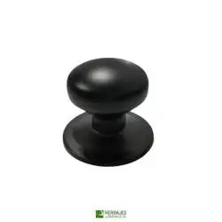Pomo Puerta redondo Exterior Negro | Herrajes de Andalucía