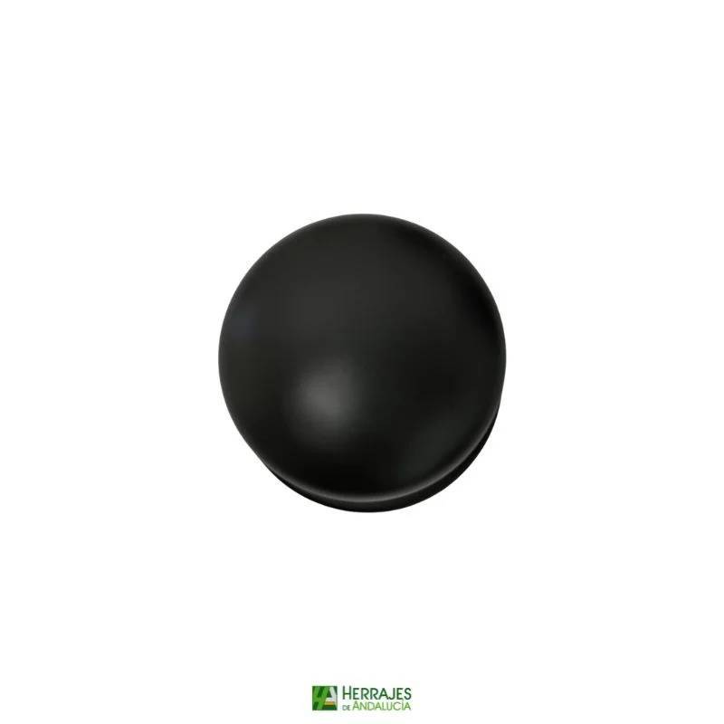 Pomo Puerta redondo Exterior Negro | Herrajes de Andalucía