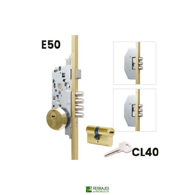Cerradura seguridad 3 puntos con cilindro | Herrajes de Andalucía