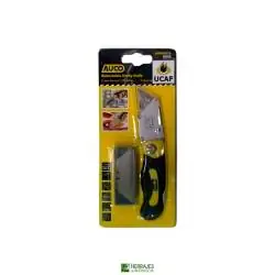 Cutter Navaja Plegable con Cuchillas UCAF | Herrajes de Andalucía
