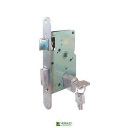 Cerradura embutir puertas de madera con cilindro 40mm | Herrajes de Andalucía