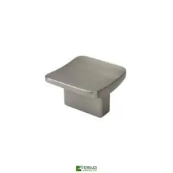 Pomo curvo cromado mate 32mm | Herrajes de Andalucía
