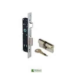 Cerradura embutir 7791 35mm pala deslizante con cilindro I5 inoxidable | Herrajes Andalucía