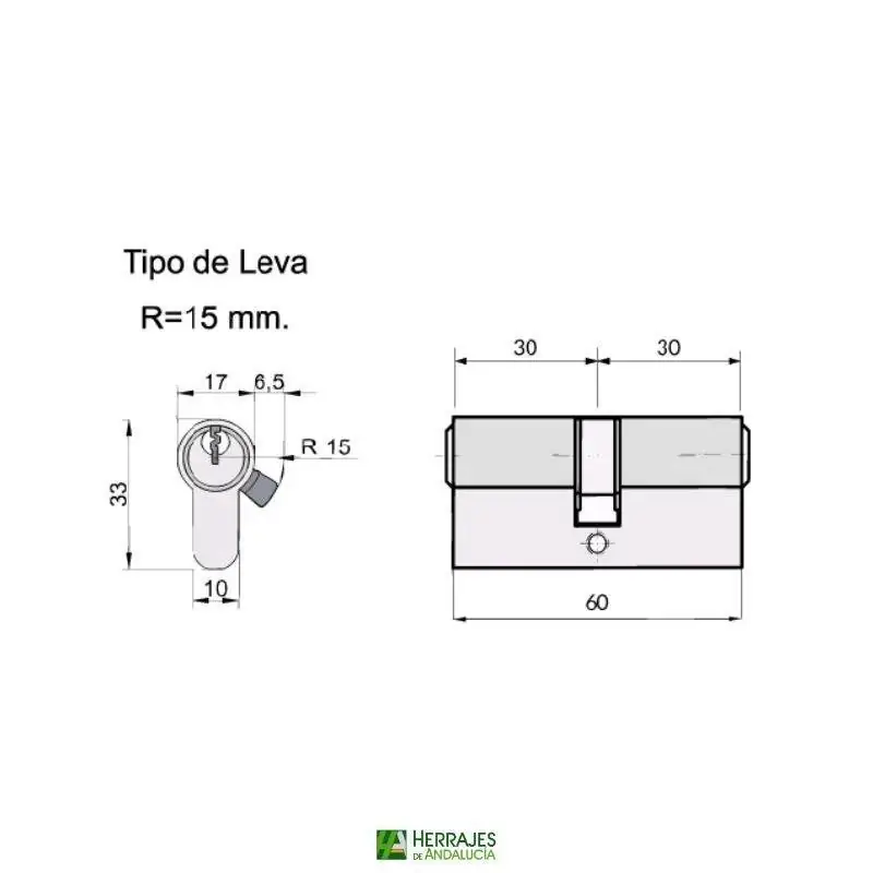Cerradura embutir 7791 35mm inox | Herrajes Andalucía