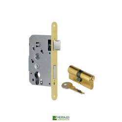 Cerradura embutir 60mm U10P canto redondo| Herrajes de Andalucía