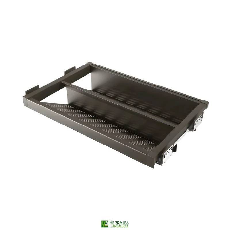 Cajón zapatero extensible 800mm moka | Herrajes de Andalucía