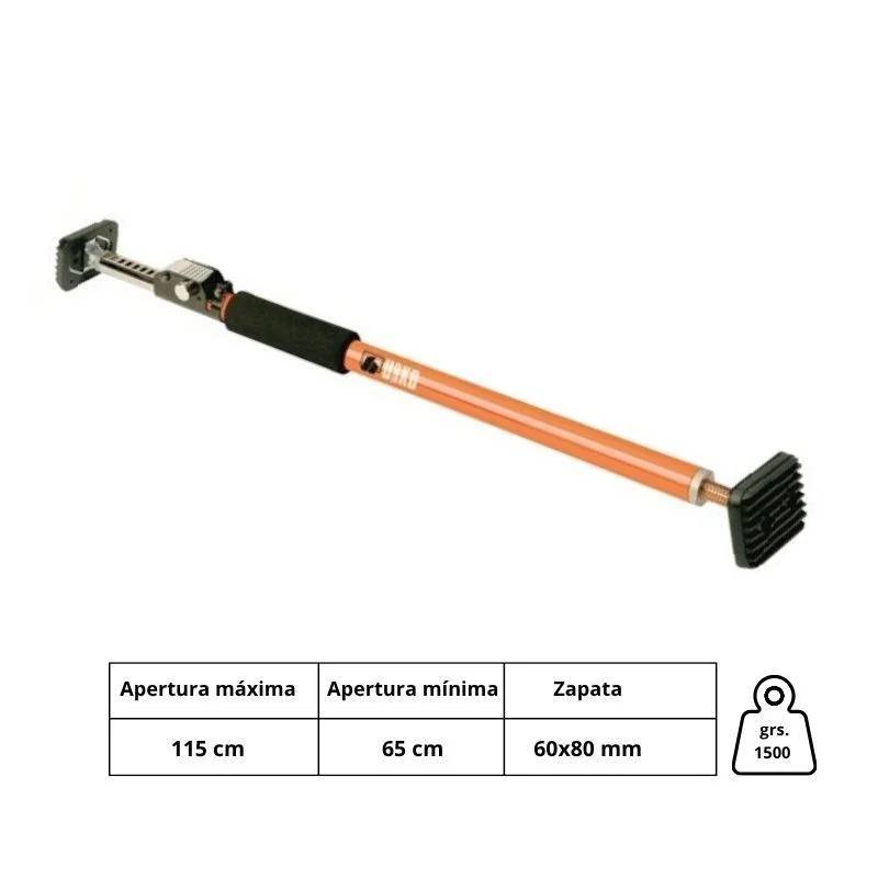 Puntal profesional 65–115 cm 150 kg zapata 60x80 | Herrajes de Andalucía
