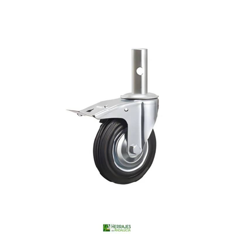 Rueda andamio interior 200mm 200kg con freno | Herrajes de Andalucía