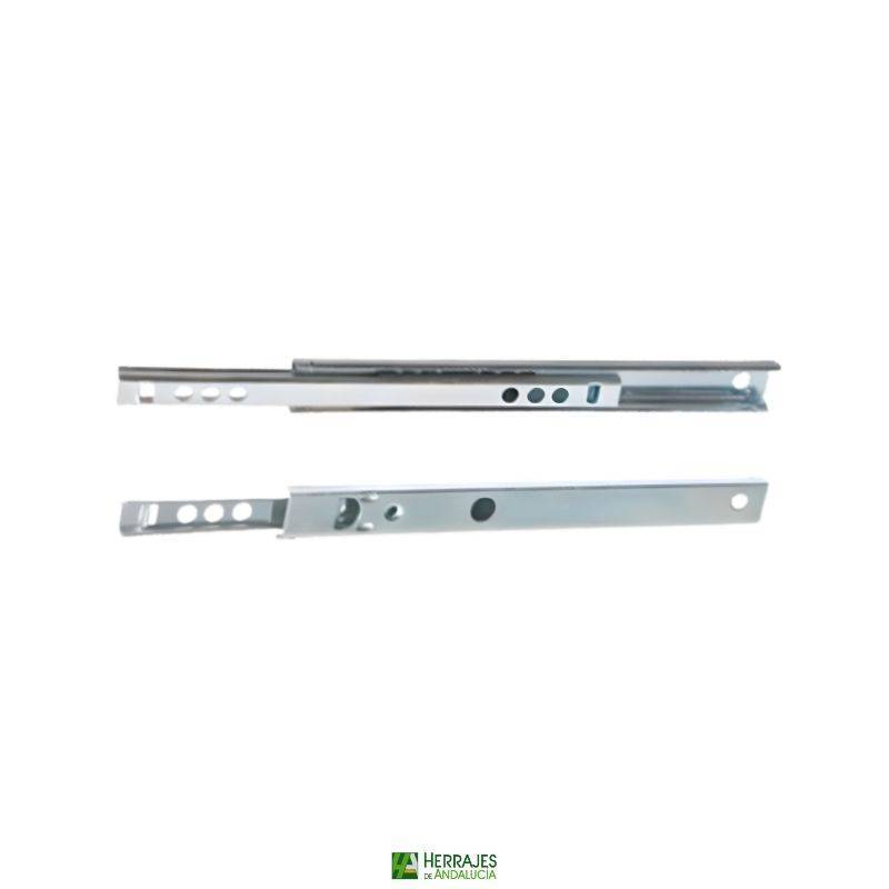 Microguías cajón 182x17mm 8kg zincado | Herrajes de Andalucía