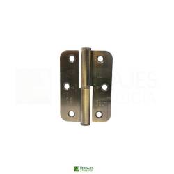 Bisagra 9065 canto redondo cuero izquierda | Herrajes de Andalucía