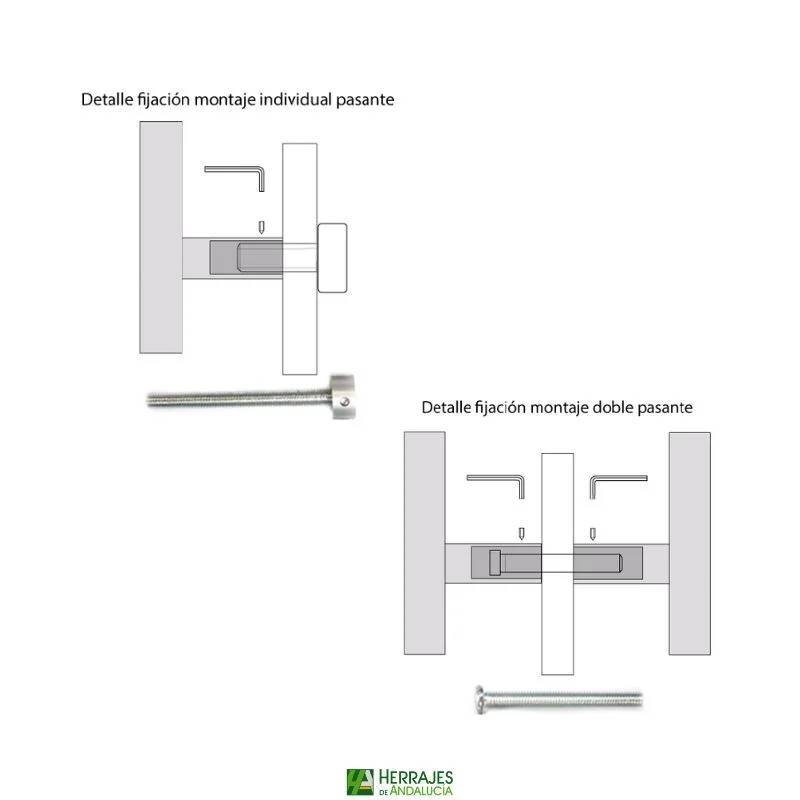 Manillón 1225 negro L450mm C300mm puerta | Herrajes de Andalucía