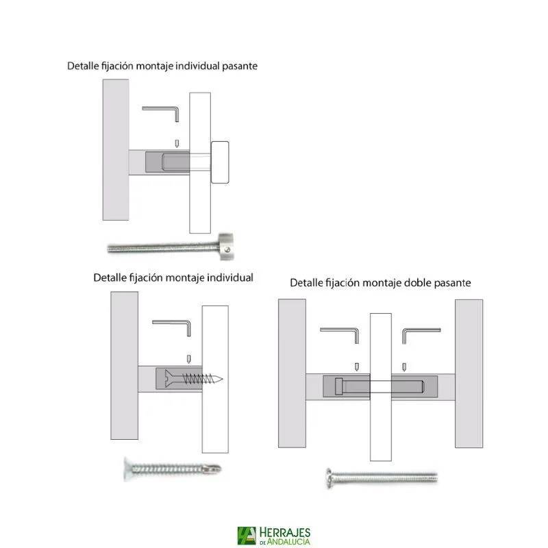 Manillón 1230 codo desplazado 650mm inoxidable | Herrajes de Andalucía