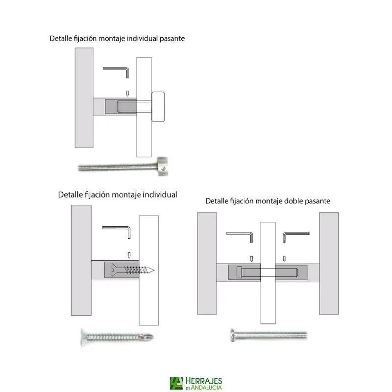 Manillón codo desplazado modelo 1230 900mm inox| Herrajes de Andalucía