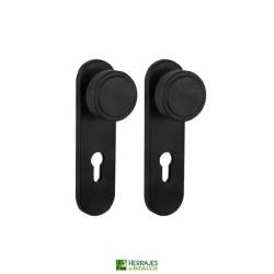 Pomos antipánico cortafuego negro 172mm | Herrajes de Andalucía