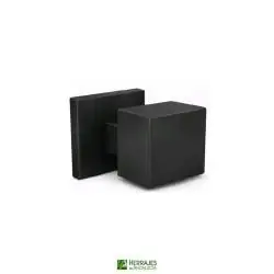 Pomo puerta entrada negro SS4 60mm | Herrajes de Andalucía