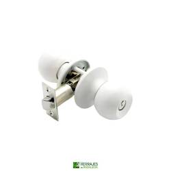 Pomo puerta paso sin condena color blanco 8902 60/70mm| Herrajes de Andalucía