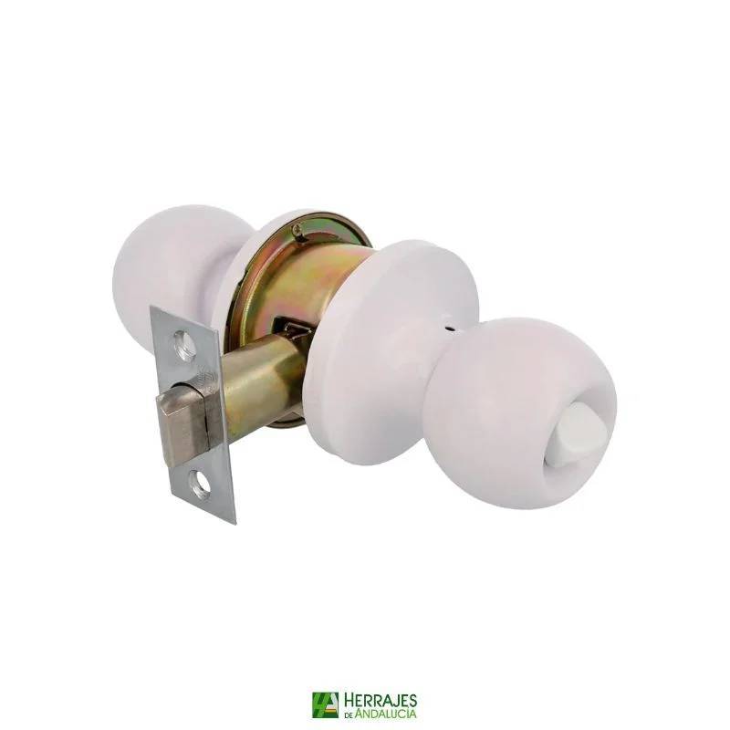 Pomo con condena 8902 medida 60/70mm blanco | Herrajes de Andalucía