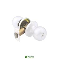 Pomo con llave blanco 8903 con condena| Herrajes de Andalucía