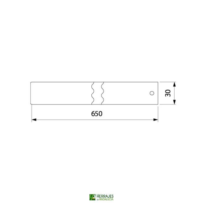Tapa encimera blanca 650mm | Herrajes de Andalucía