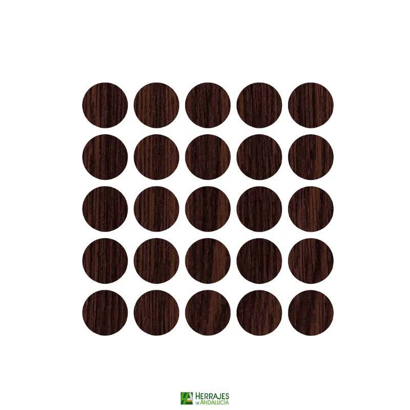 Tapa adhesiva Ø13 mm wengué para muebles | Herrajes de Andalucía