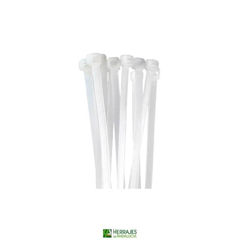 Brida blanca 7,6x450mm 100 unidades | Herrajes de Andalucía
