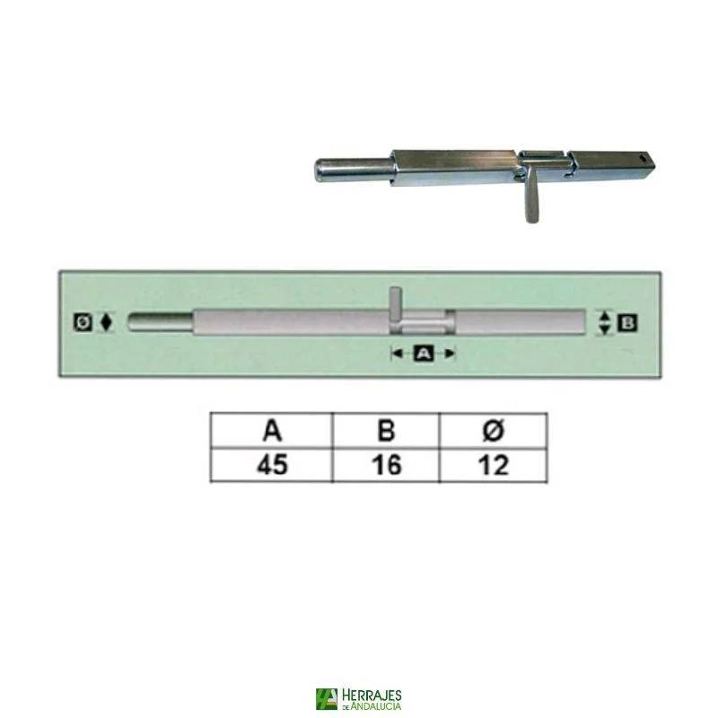 Pasador mosquetón 400mm verde militar | Herrajes de Andalucía